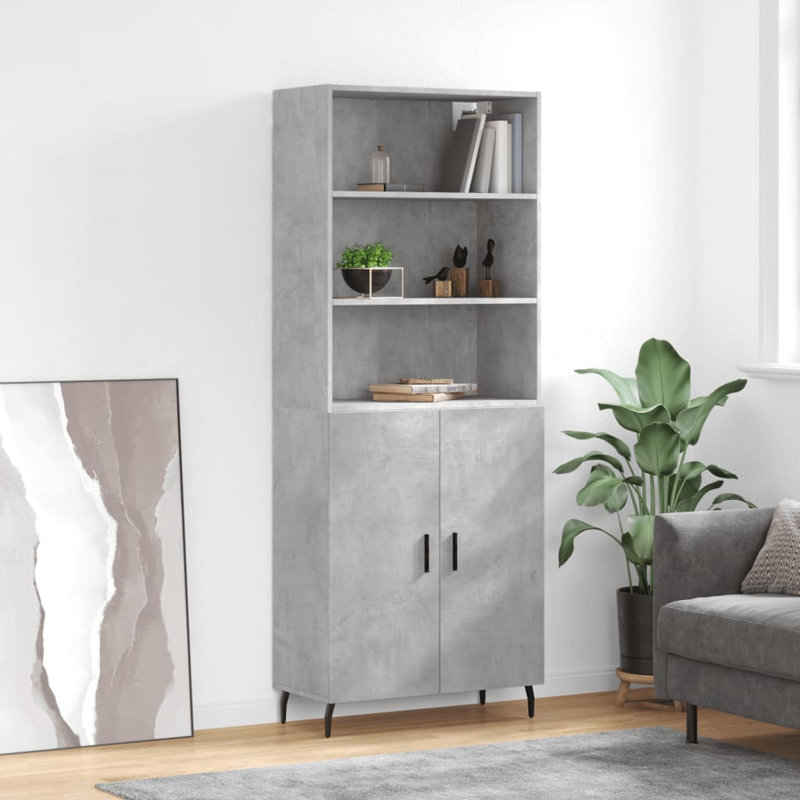 Salzmann 69.5 cm W Highboard, Concrete Grey