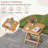  2 PCS Outdoor Folding Side Table Acacia Wood End Table Square Patio Bistro Table-1608989969