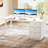 55" Computer Desk, Modern Home Office Desk with 3 Drawers, White