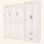 Lit escamotable avec armoire de rangement et tiroirs, tête de lit tapissier Murphy-133671877