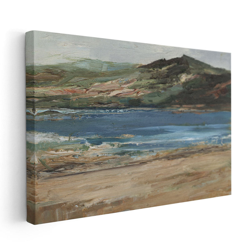 «Mountain View Across the Lake I», reproduction d'art sur toile, H 20 po x l 30 po