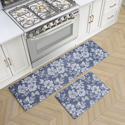 Laura Ashley Iris Comfort Standing 2 Pieces Anti-Fatigue Mats