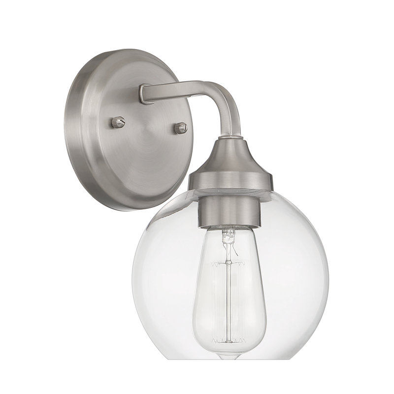 Glenda Classic Nickel 6" Direct Wired Wall Sconce