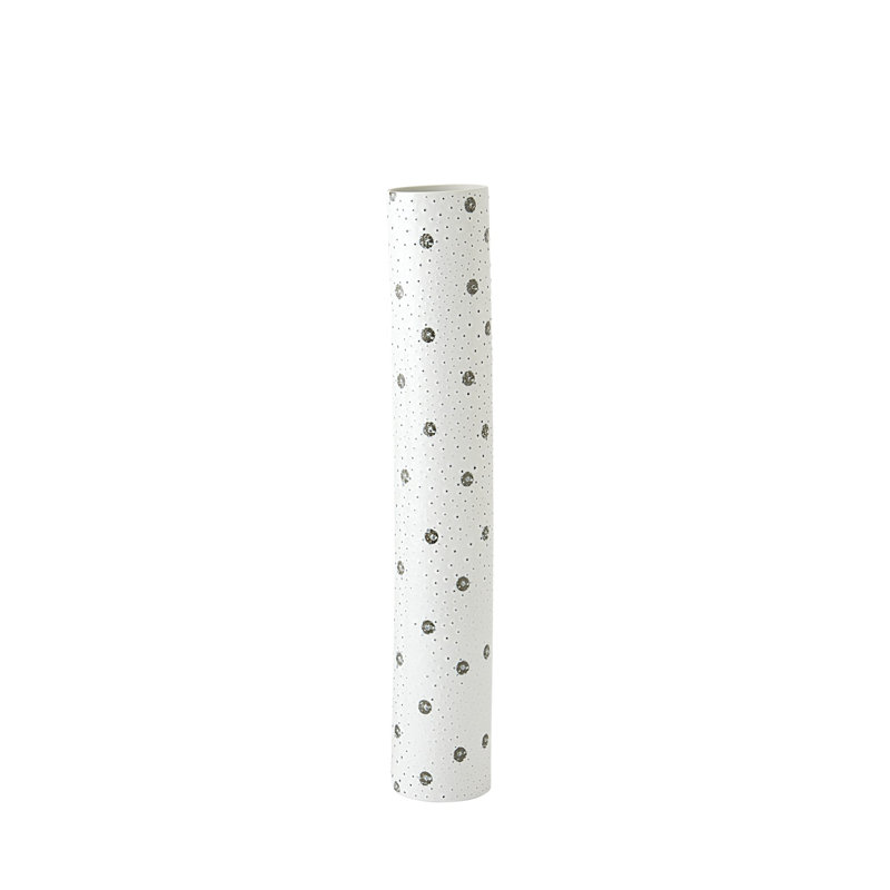 Vase de table en porcelaine tacheté fait à la main, H 25 po x l 4 po x P 4 po
