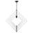 27.5"L Carmen Industrial Black Square Shade Pendant