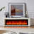White Solid Wood TV Cabinet Fireplace-117601030-117601032