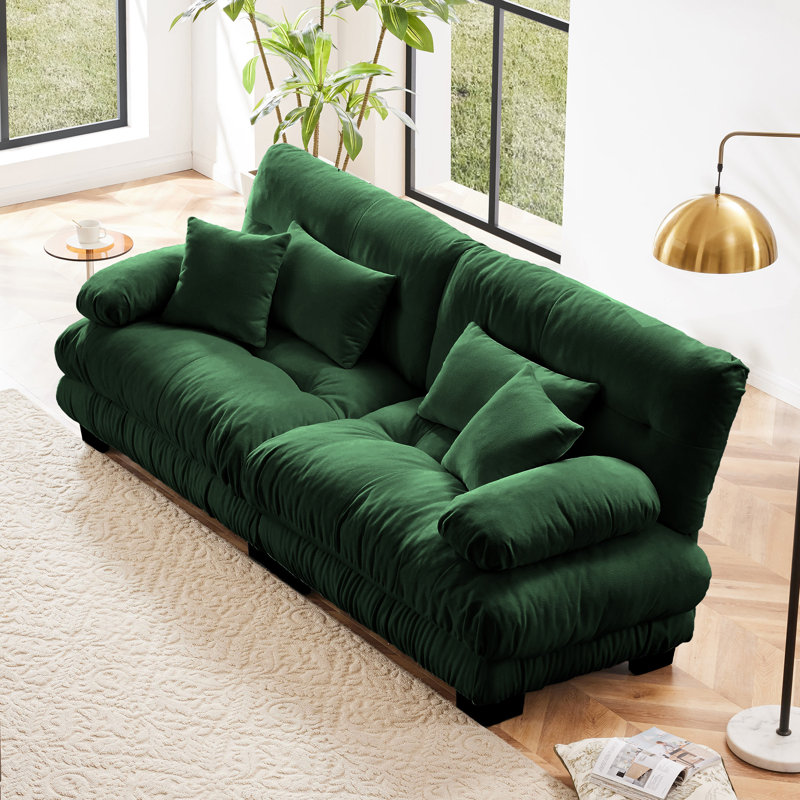 Canapé 2 places Cloud Couch, H 35,4 po x l 94,4 po x P 36 po, 2, Vert