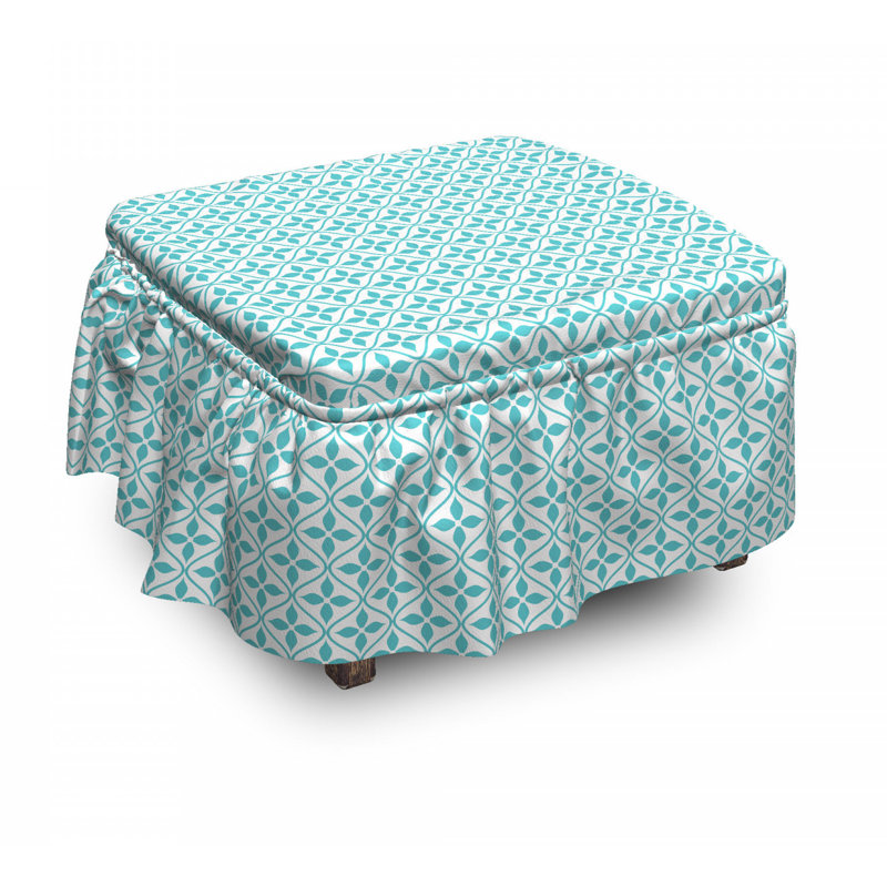Housse pour repose-pieds Waves and Flowers