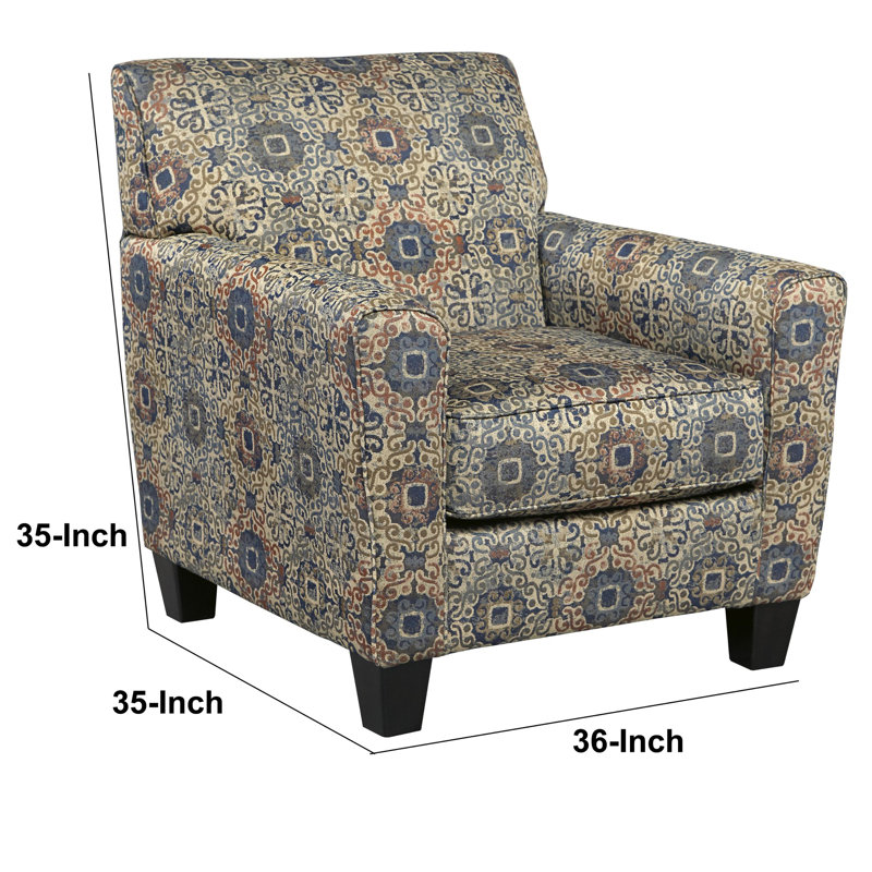 Fauteuil club en polyester de 35 po de largeur Braelyn
