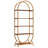 70.8" 5-Tier Modern Brown Arched Open Bookshelf For Office