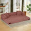 Canapé-lit futon de 80 po pour grand lit, canapé-lit pliable sans os avec 2 coussins - aucun assemblage requis-130475887