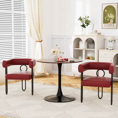 Round dining table Set and 2 Dining Chairs