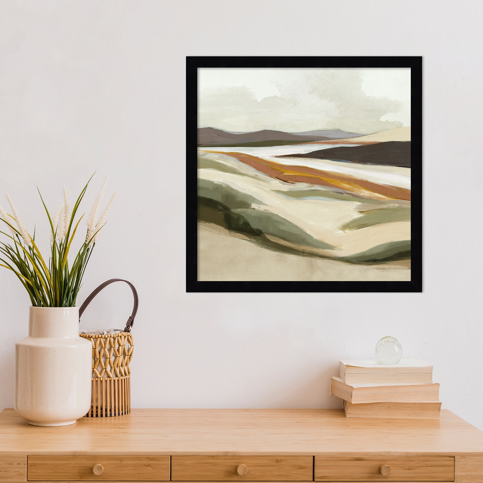 Fast Land Print by Jacob q, Black, 17" H x 17" W