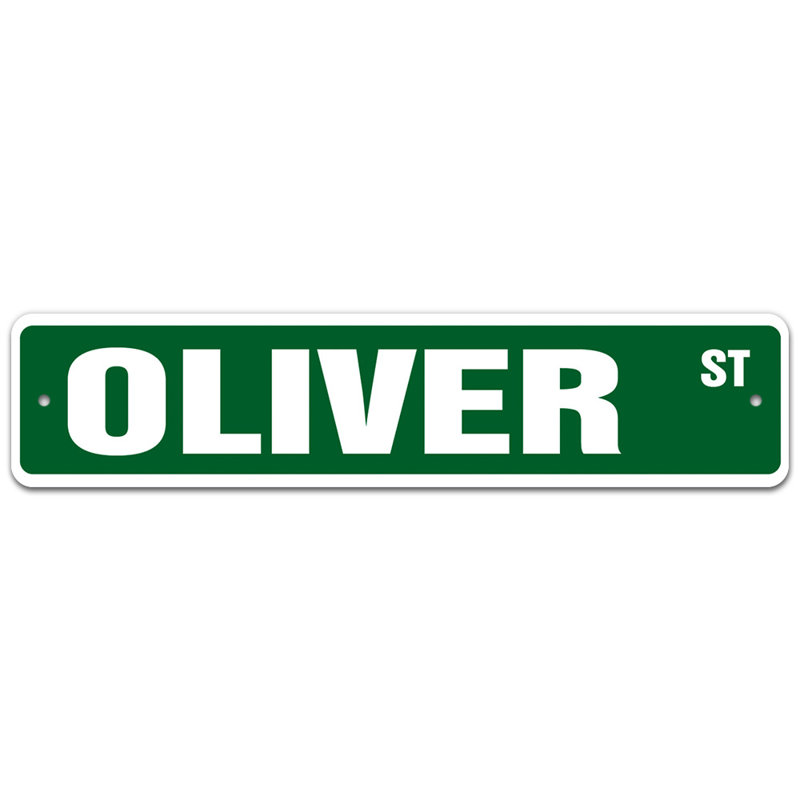 Plaque de rue Tillerson, H 7 po x l 30 po x P 0,1 po