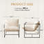 Chaise d'appoint rembourrée l 29 po avec structure en métal-60719352
