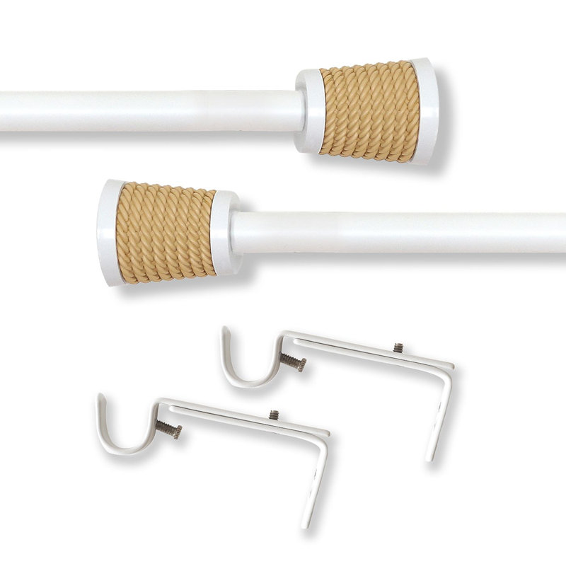 Tringle à rideaux simple décorative Snyder Simple Elegance Metallo, 66 po à 120 po