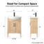 Ensemble de meuble-lavabo simple autoportant 24 po avec plateau en céramique Arlowene-999969609-1000181001