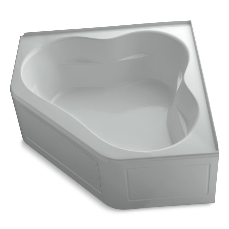 Tercet 60" x 60" Soaking Bathtub, Ice Grey