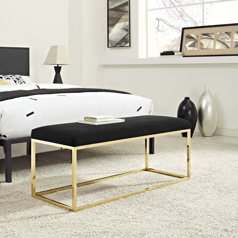 Anticipate Fabric Bench, Black