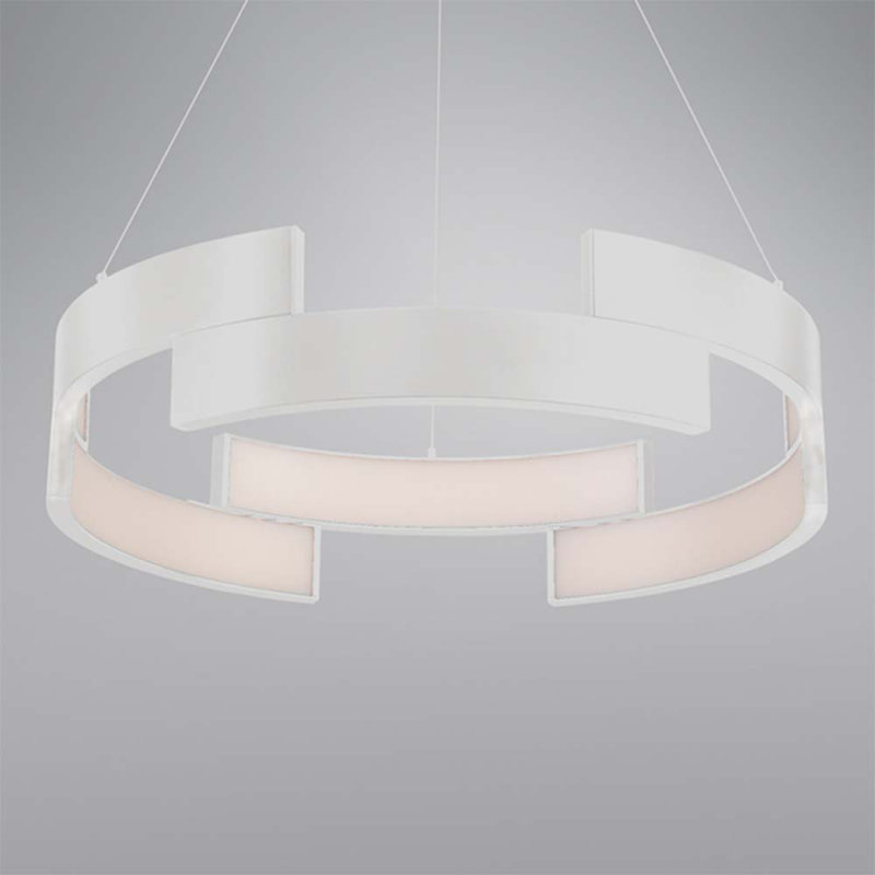 Frampton 1 - Light LED Pendant, Chrome, 27 Inches