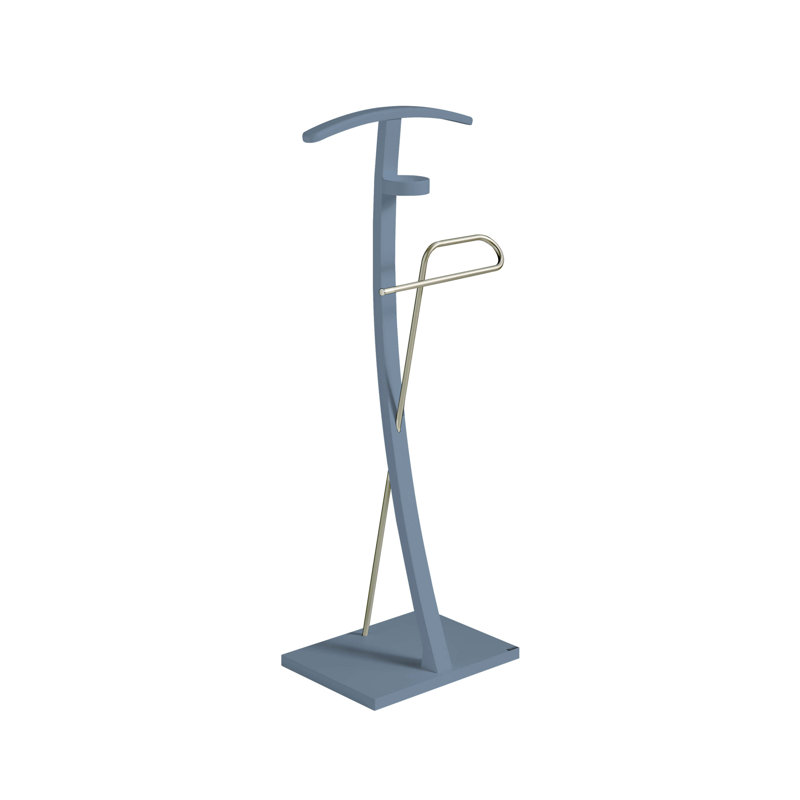 Twigg Metal Freestanding 1 - Hook Coat Rack, Blue
