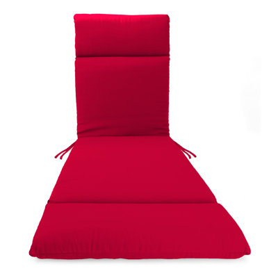 72" x 22" Outdoor Chaise Lounge Cushion with Ties and Loop