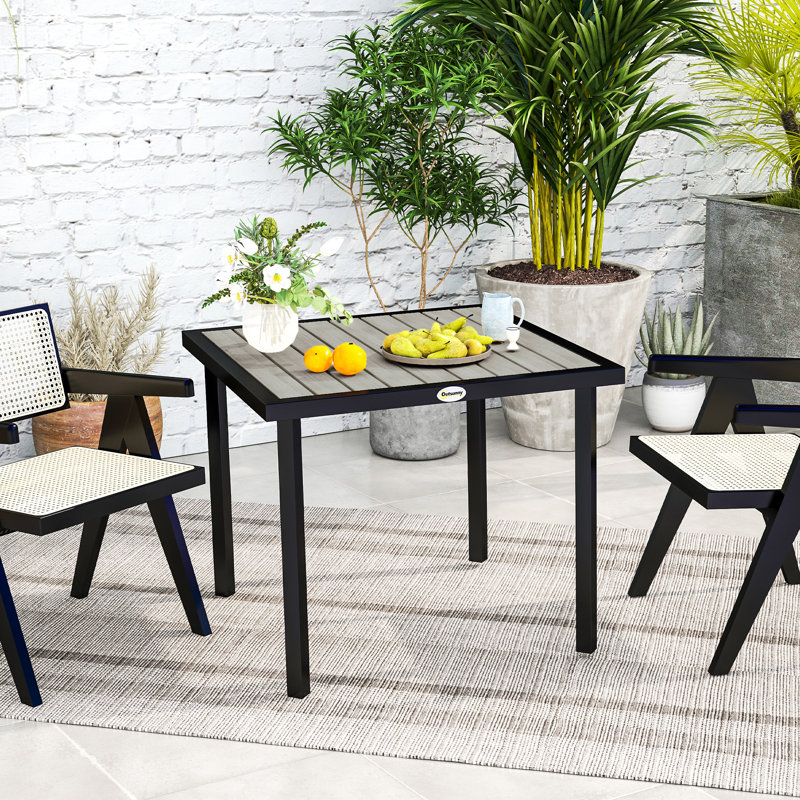 Square 4 - Person 86Cm L Outdoor Table, Grey
