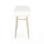 Table d'appoint Glowing - deux faux bois blancs avec pieds en fer doré champagne