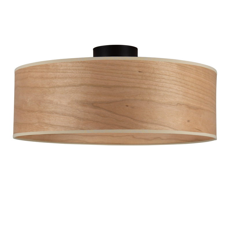 Tsuri Wood Semi Flush Mount, Cherry, 15cm H x 45cm W x 10cm D