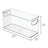 iDesign 4-Piece Recycled Plastic Small Stackable Kitchen Organizer Bin 10", Clear