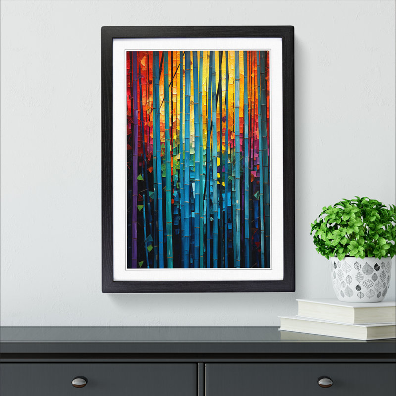 Single Picture Frame Print on Wood, Black Framed, 34cm H x 25cm W