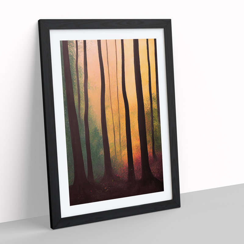 Autumnal Forest No.1 - Single Picture Frame Print, 34cm H x 25cm W x 2cm D, Black Framed