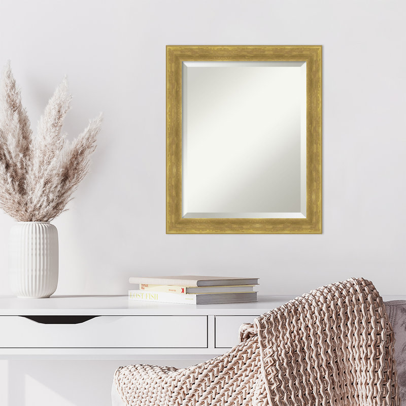 Miroir mural Earmon, Or, 23,25 po x 23,25 po, Carré