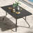 Outdoor Dining Table 60"X35", Rectangle Patio Dining Table With 1.57" Umbrella Hole, Outdoor Metal Furniture For Patio, Graden, Backyard And Poolside, Weather Resistant