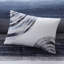 Édredon très grand rayé bleu marine 9 pièces avec draps en microfibre, jupe de taie décorative assortie et coussin décoratif