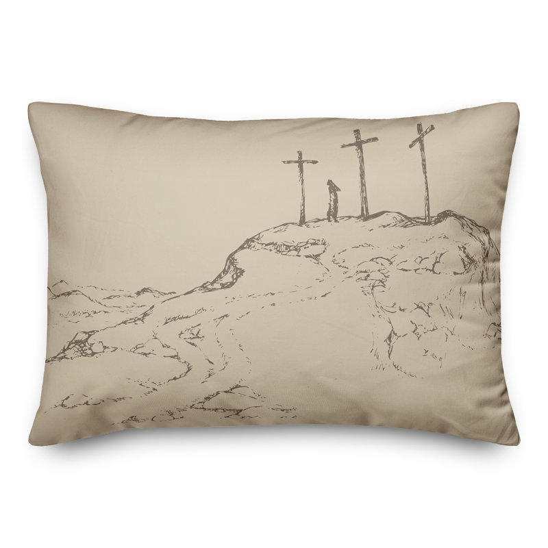  Housse et insert de coussin rectangulaire Crosses on Hill