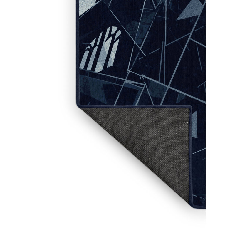 Tapis bleu moelleux doux et moelleux Vega Vampire Castle, 8 x 12