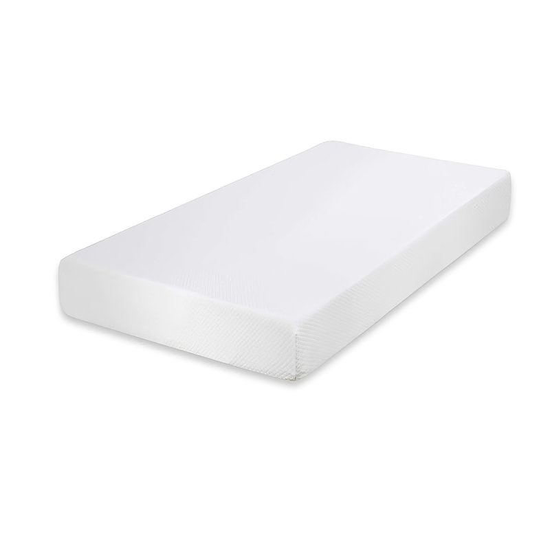 Matelas simple Aysa, mousse mémoire, housse en polyester blanc, 12 pouces, 12", Twin
