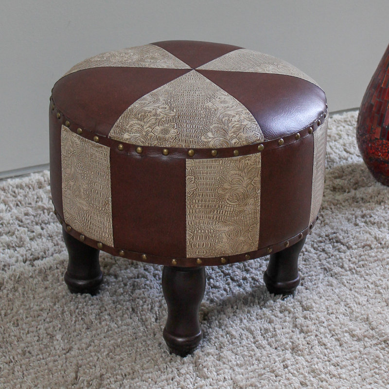 Armod Faux Leather Ottoman