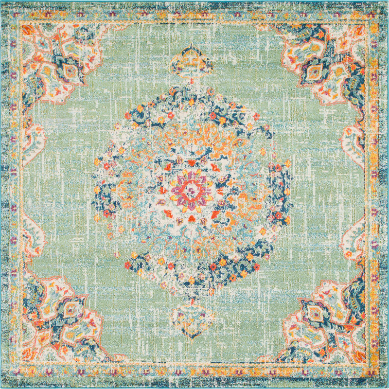 Galyean Abstract Indoor Rug, Square 8'
