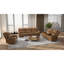 Fauteuil inclinable manuel en mousse à haute densité de style transitionnel avec accoudoirs à contour large et siège large au fini brun