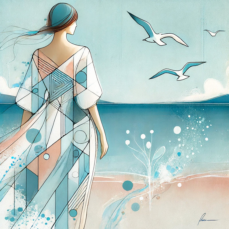Art mural sur toile Tranquil Coastal Dream, H 20 po x l 20 po x P 1,5 po
