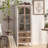 White + Burlywood Solid Wood Display Cases