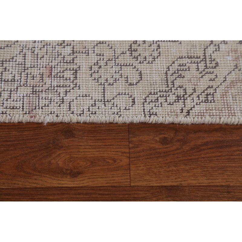 Tapis persan Tabriz en laine patiné noué à la main 6 x 9