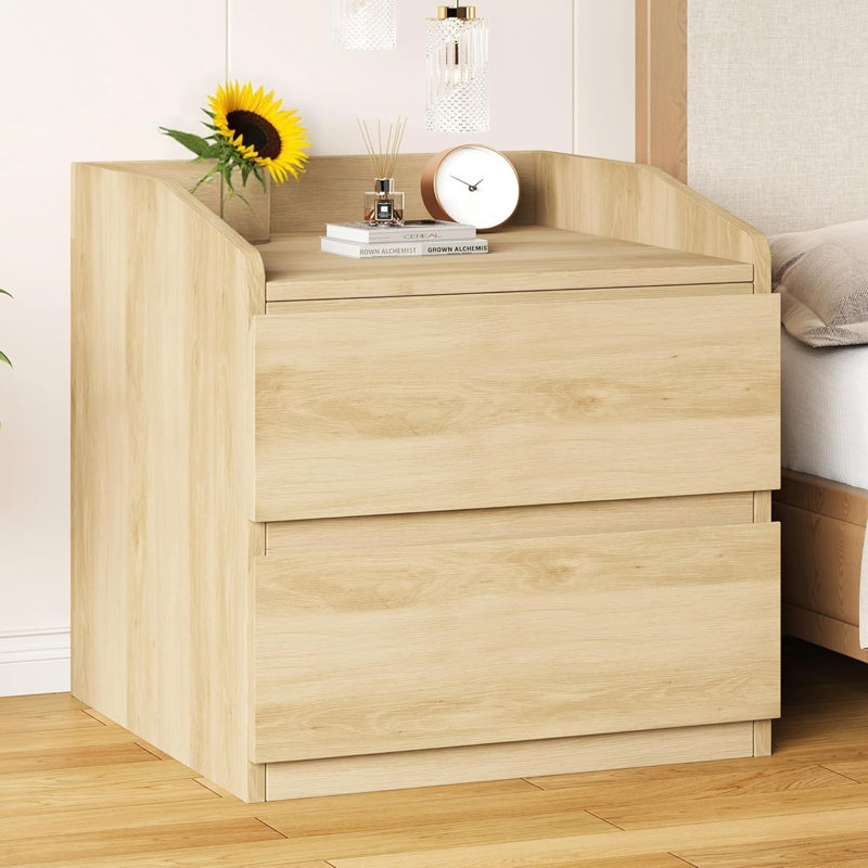 59.99cm W Bedside Table, Brown
