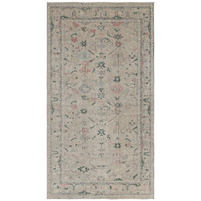 New Afghani Oushak Wool On Cotton 14Ftx22ft10in Beige