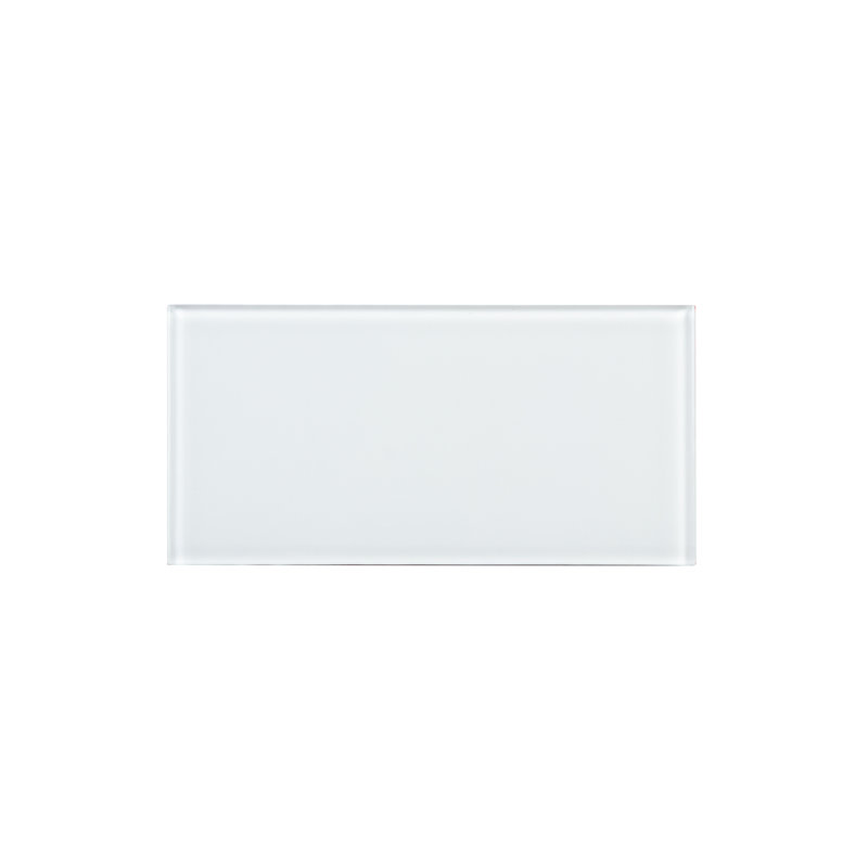 Carrelage style métro auto-adhésif en verre 3 po x 6 po, Blanc