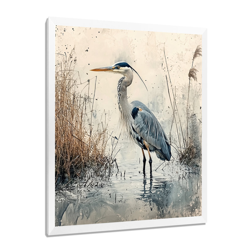 Ayaaz - Animals Wall Art Living Room, 44" H x 34" W, Picture Framed, White