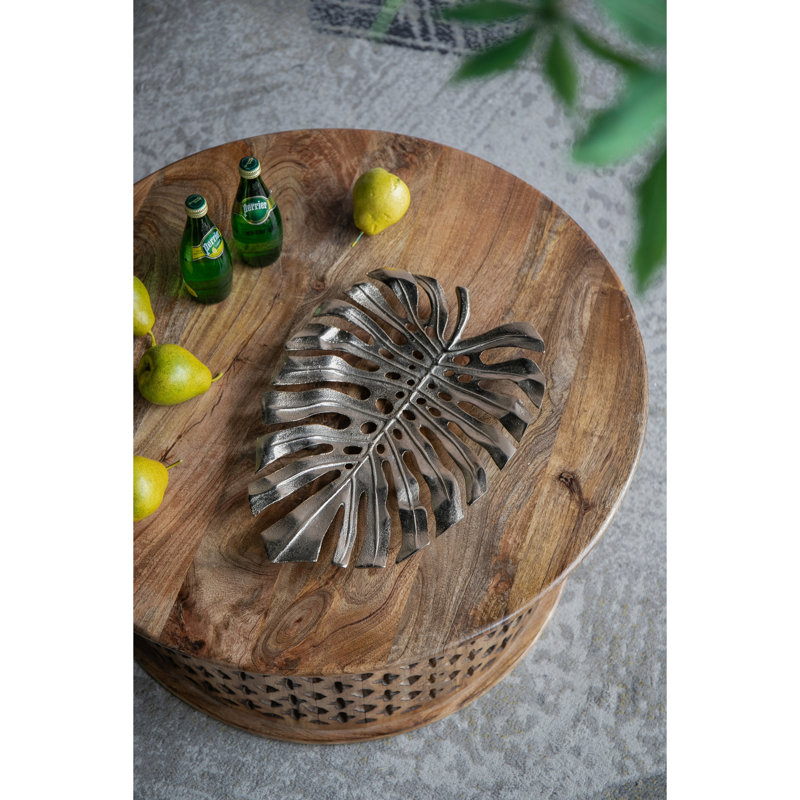 Décoration murale feuille d'or 18,9 x 13,4 x 1,4 "Monstera