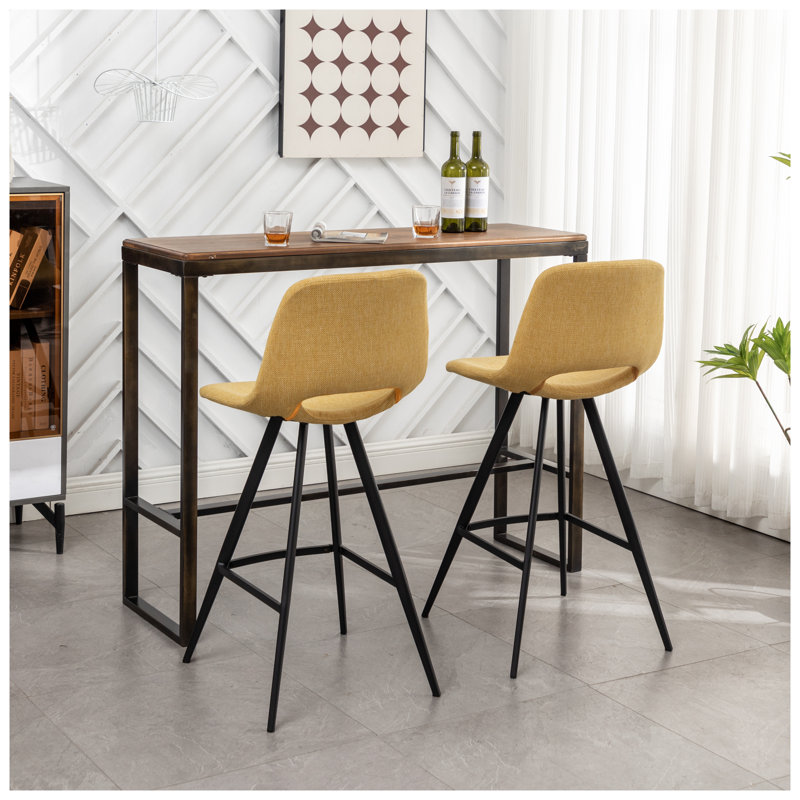 Ensemble de 2 tabourets de comptoir en tissu 28,25 pouces Porth